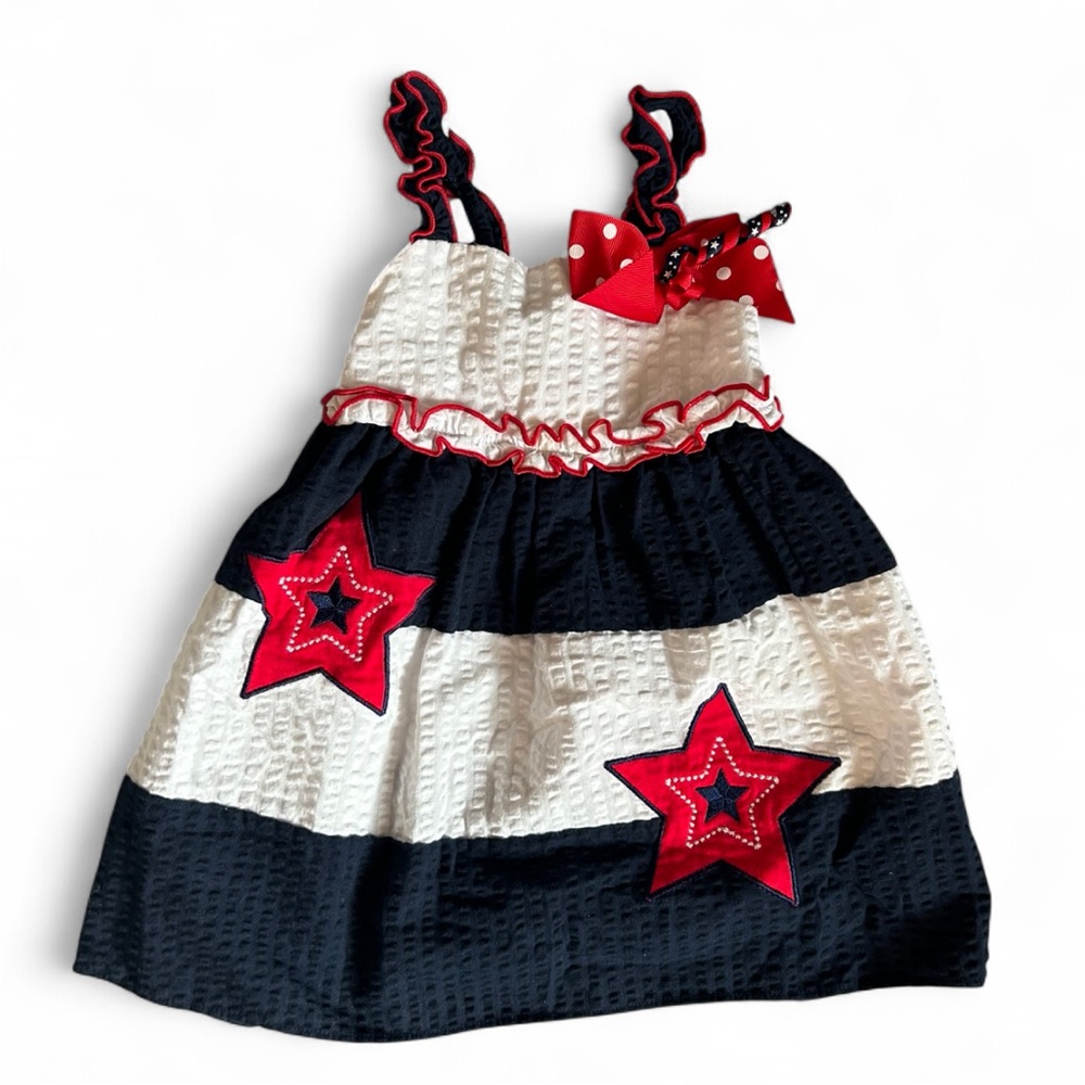Red, White and Blue Fourth of July Dress 18 Mos